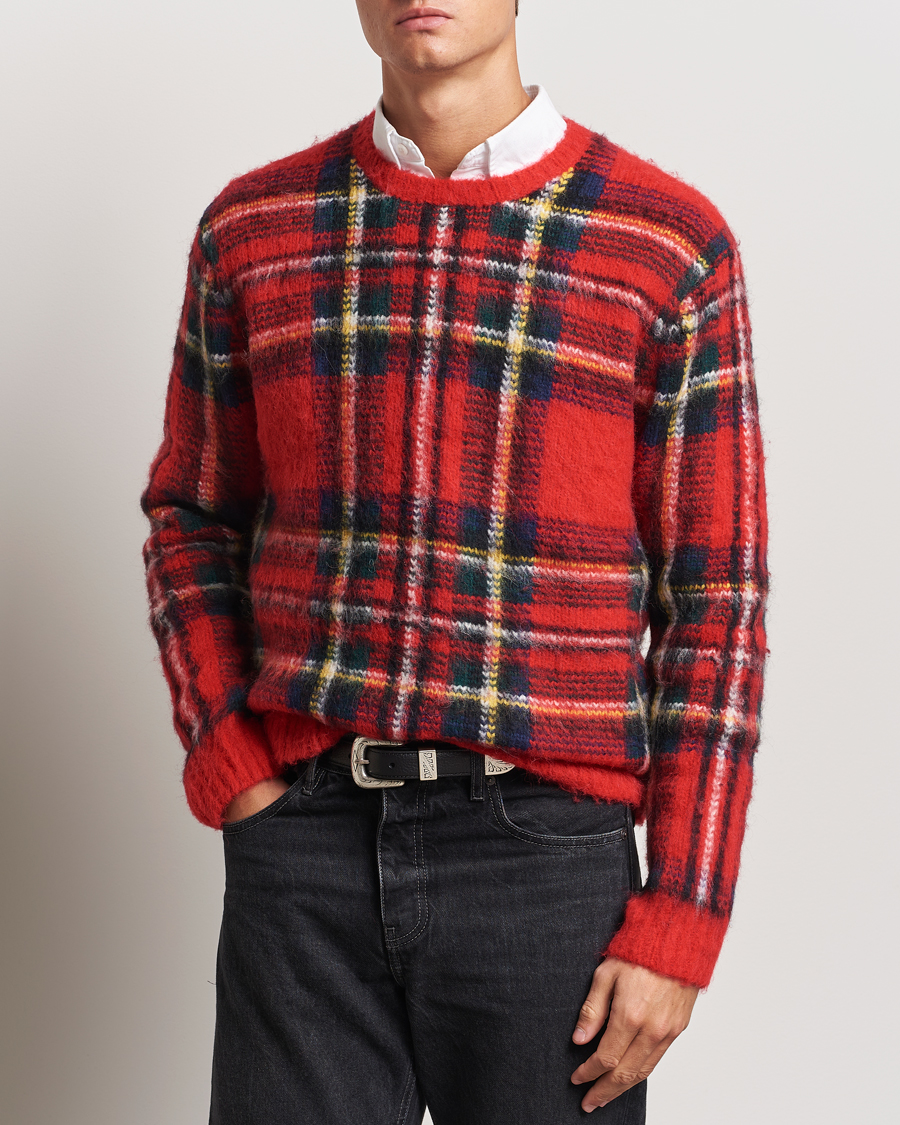 Homme |  | Polo Ralph Lauren | Plaid Wool Sweater Red Combo