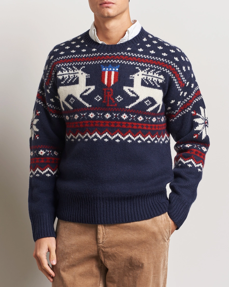 Homme |  | Polo Ralph Lauren | Raindeer Wool Sweater Navy Combo