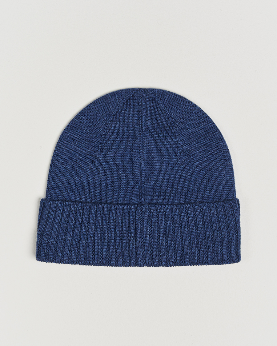 Homme |  | Polo Ralph Lauren | Merino Beanie Rustic Navy Heather