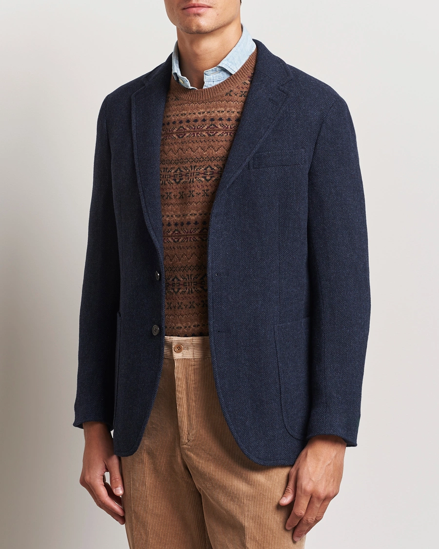 Homme | Blazers En Tweed | Polo Ralph Lauren | Broken Herringbone Sportcoat Navy Multi