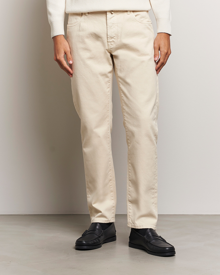 Homme |  | Incotex | 5-Pocket Bull Denim Pants Off White