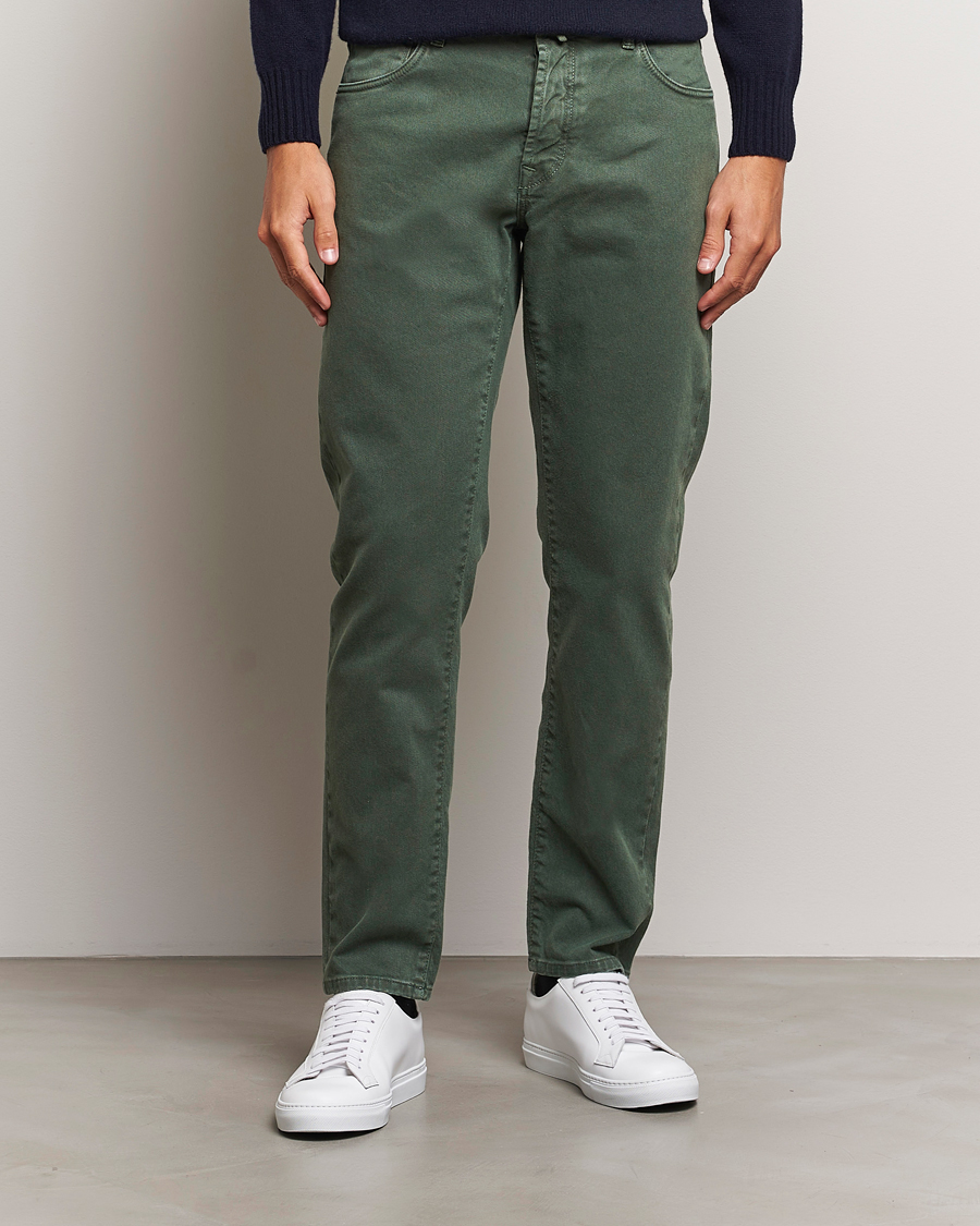 Homme |  | Incotex | 5-Pocket Bull Denim Pants Dark Green