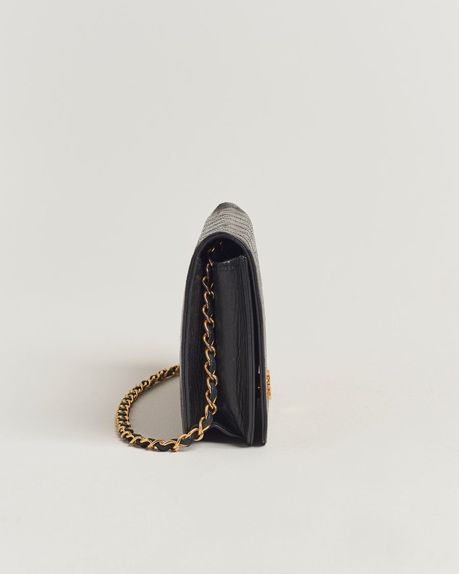 Homme | Chanel Pre-Owned Single Full Flap Bag Black Lambskin | Chanel Pre-Owned | Single Full Flap Bag Black Lambskin