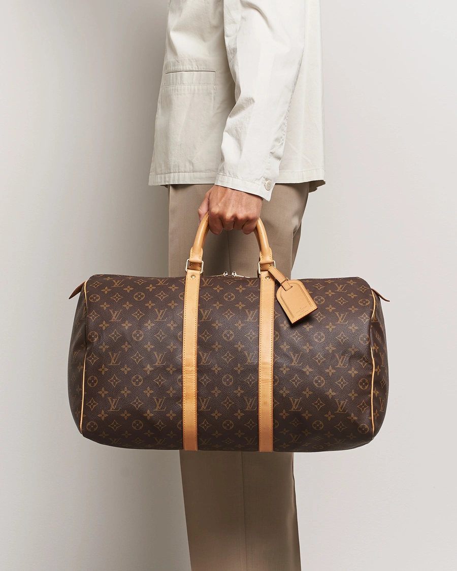Homme | Pre-Owned & Vintage Bags | Louis Vuitton Pre-Owned | Keepall 50 Bag Monogram 