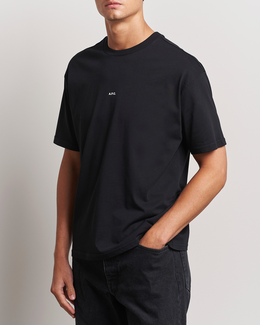 Homme | T-shirts | A.P.C. | Boxy Micro Center Logo T-Shirt Black