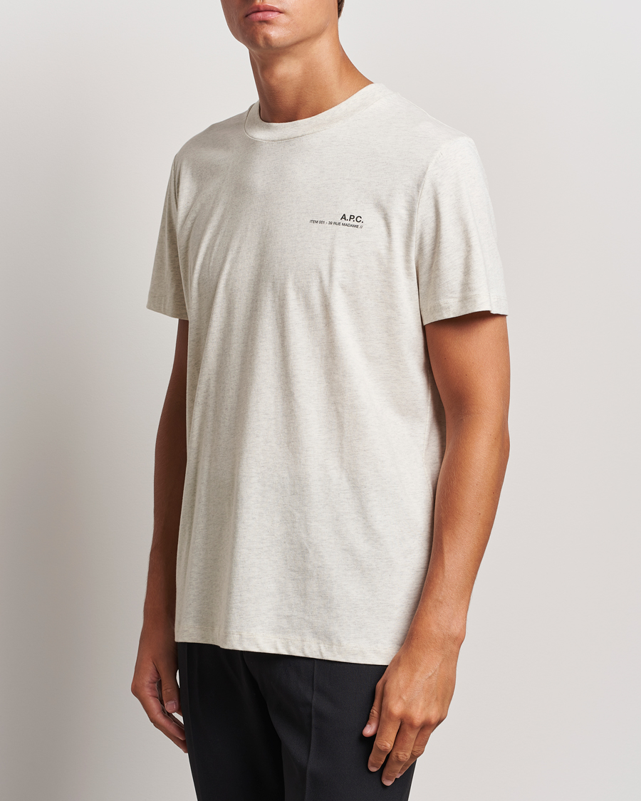 Homme | T-shirts | A.P.C. | Item T-Shirt Ecru Chine