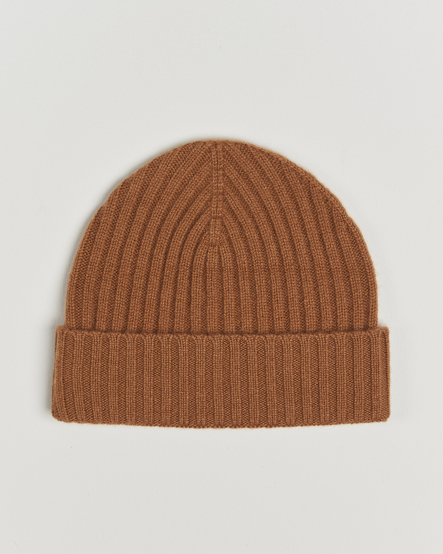 Homme |  | Amanda Christensen | Rib Knitted Cashmere Cap Nougat