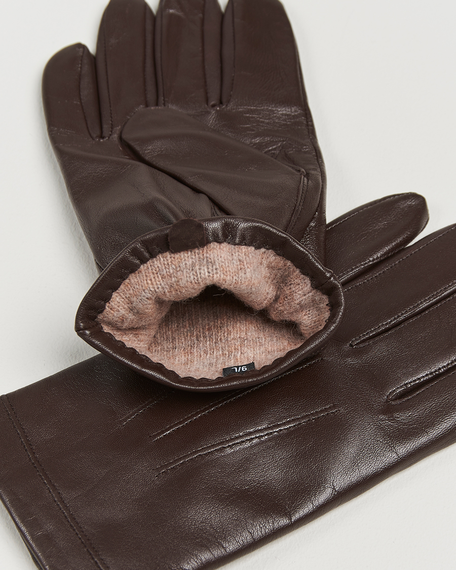 Homme | Gants | Amanda Christensen | Lined Leather Gloves Brown