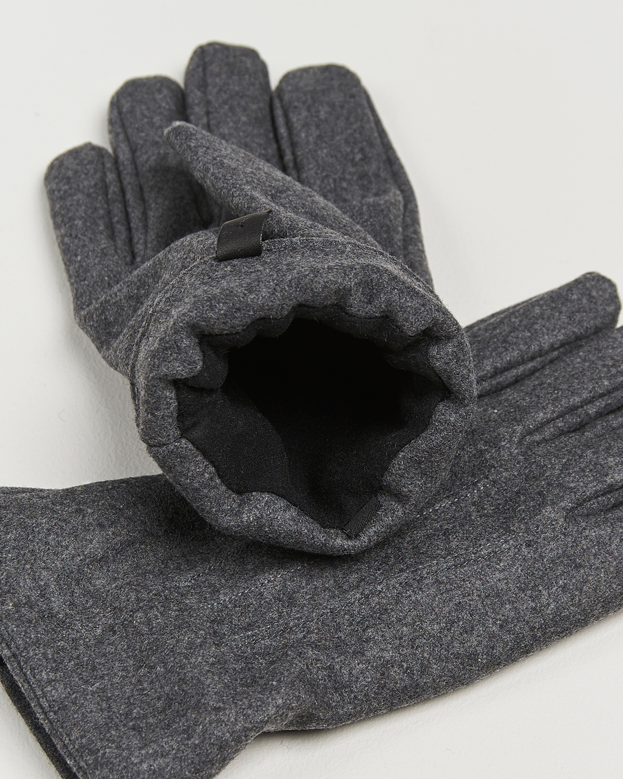 Homme | Gants | Amanda Christensen | Lined Wool Gloves Grey Melange