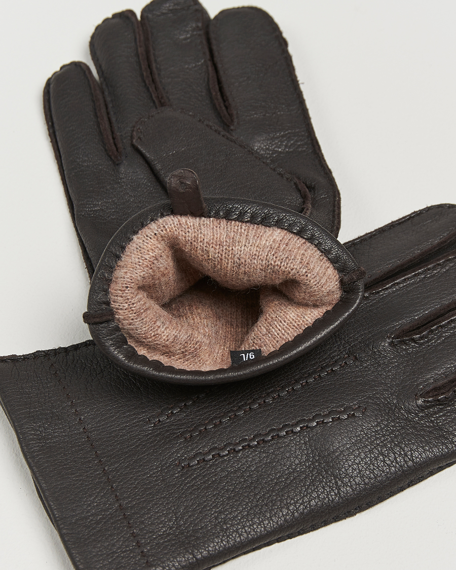 Homme | Gants | Amanda Christensen | Lined Deerskin Gloves Brown