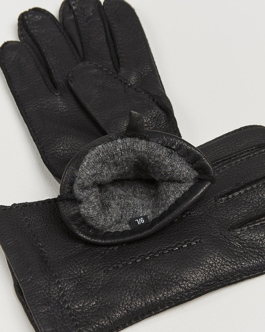 Homme |  | Amanda Christensen | Lined Deerskin Gloves Black