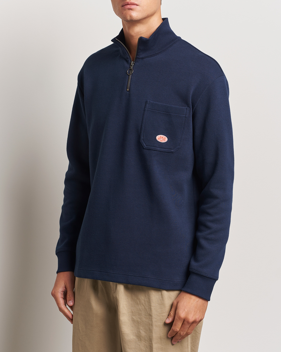 Homme |  | Armor-lux | Camionneur Half Zip Sweater Rich Navy