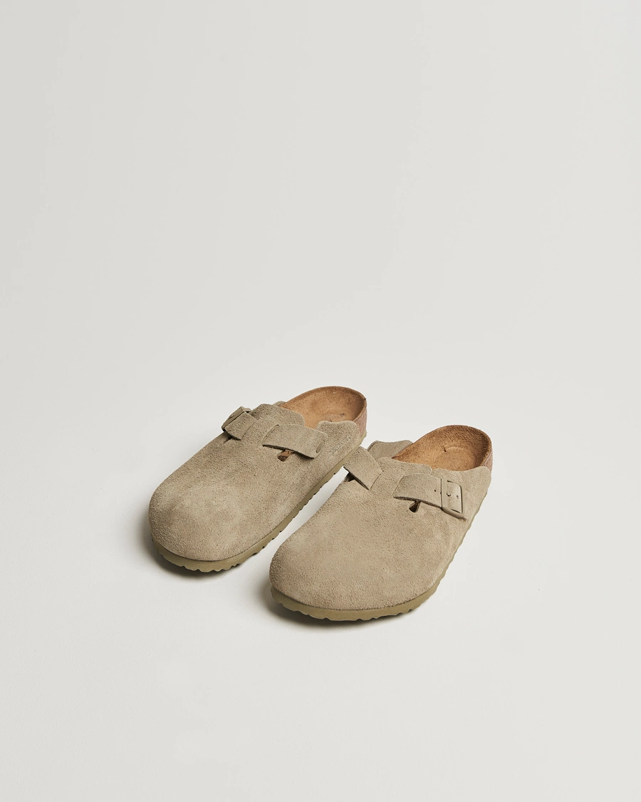 Homme | Chaussures | BIRKENSTOCK | Boston Classic Footbed Faded Khaki Suede