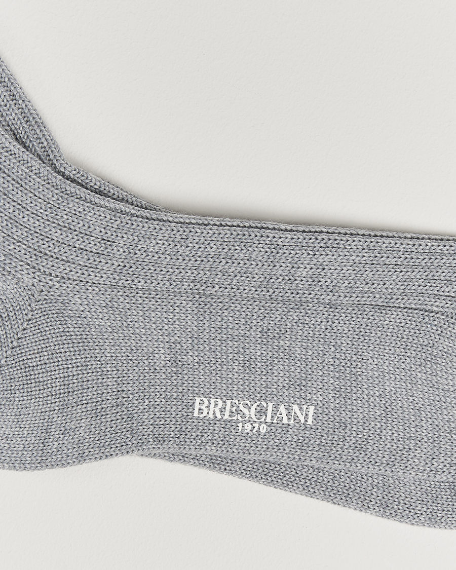 Homme |  | Bresciani | Heavy Wool Socks Light Grey