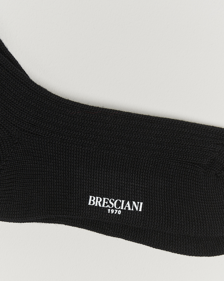 Homme |  | Bresciani | Heavy Wool Socks Black