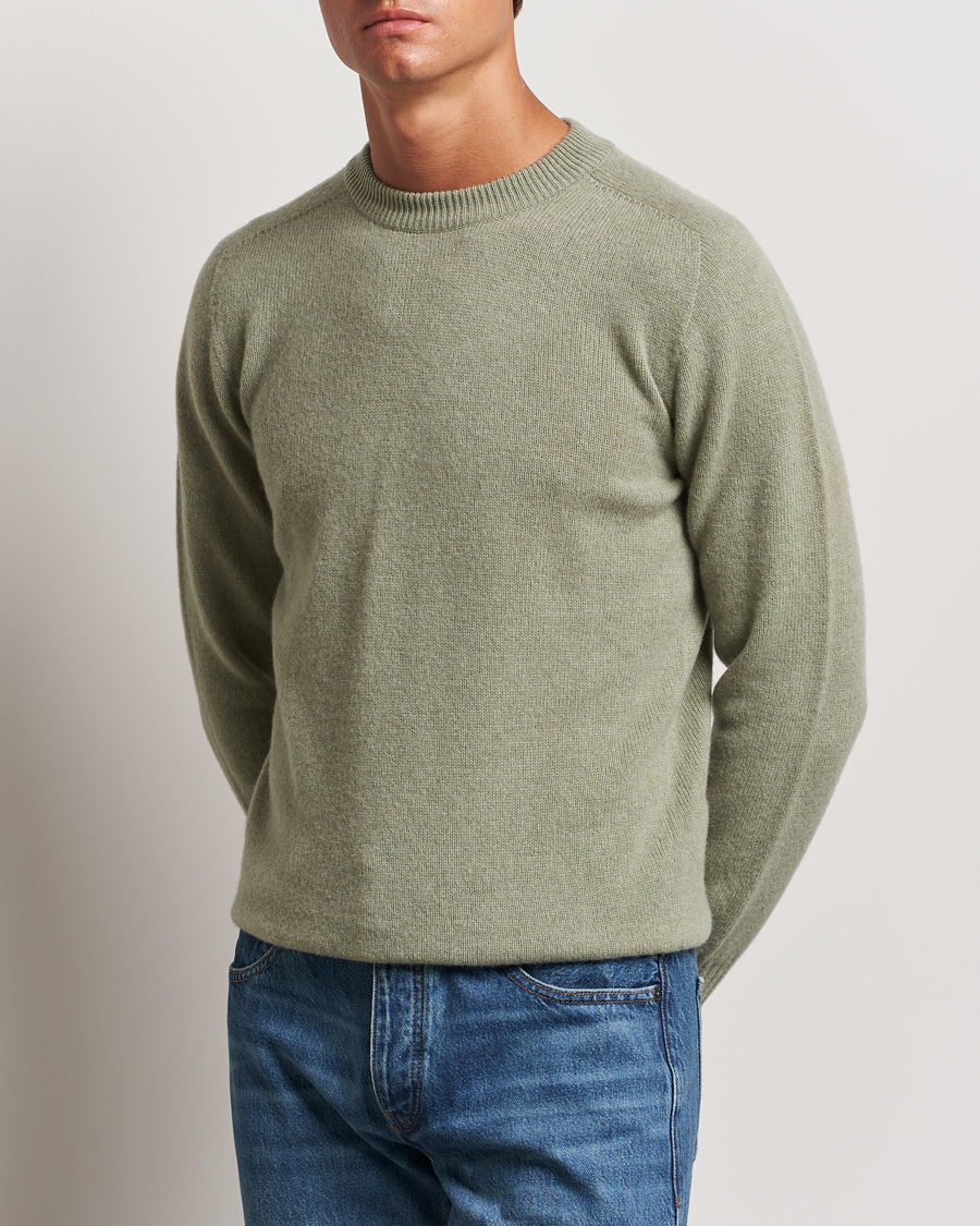 Homme | Pulls Et Tricots | Altea | Wool/Cashmere Crew Neck Pullover Sage