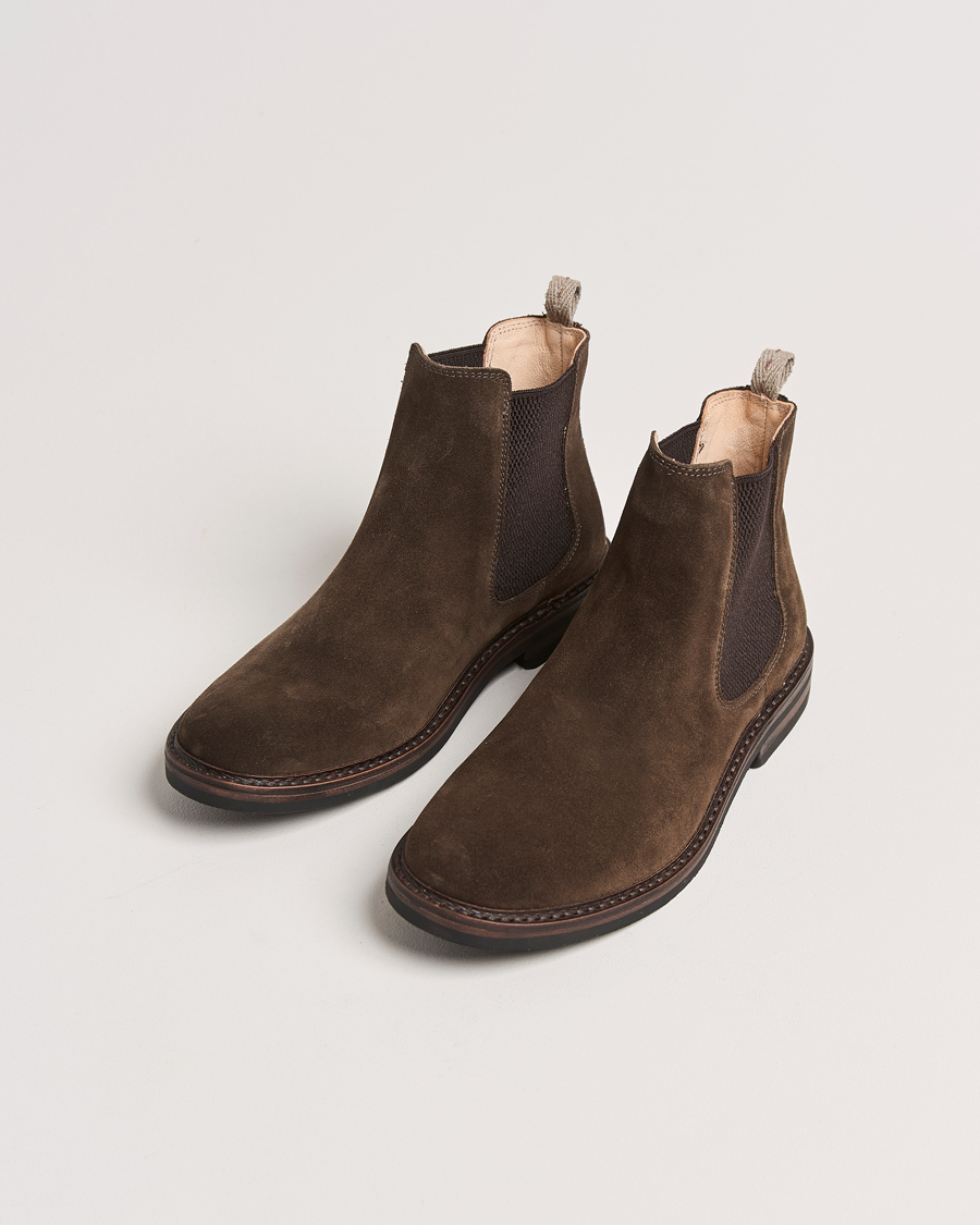 Homme |  | Astorflex | Bitflex Dainite Chelsea Boot Dark Brown Suede