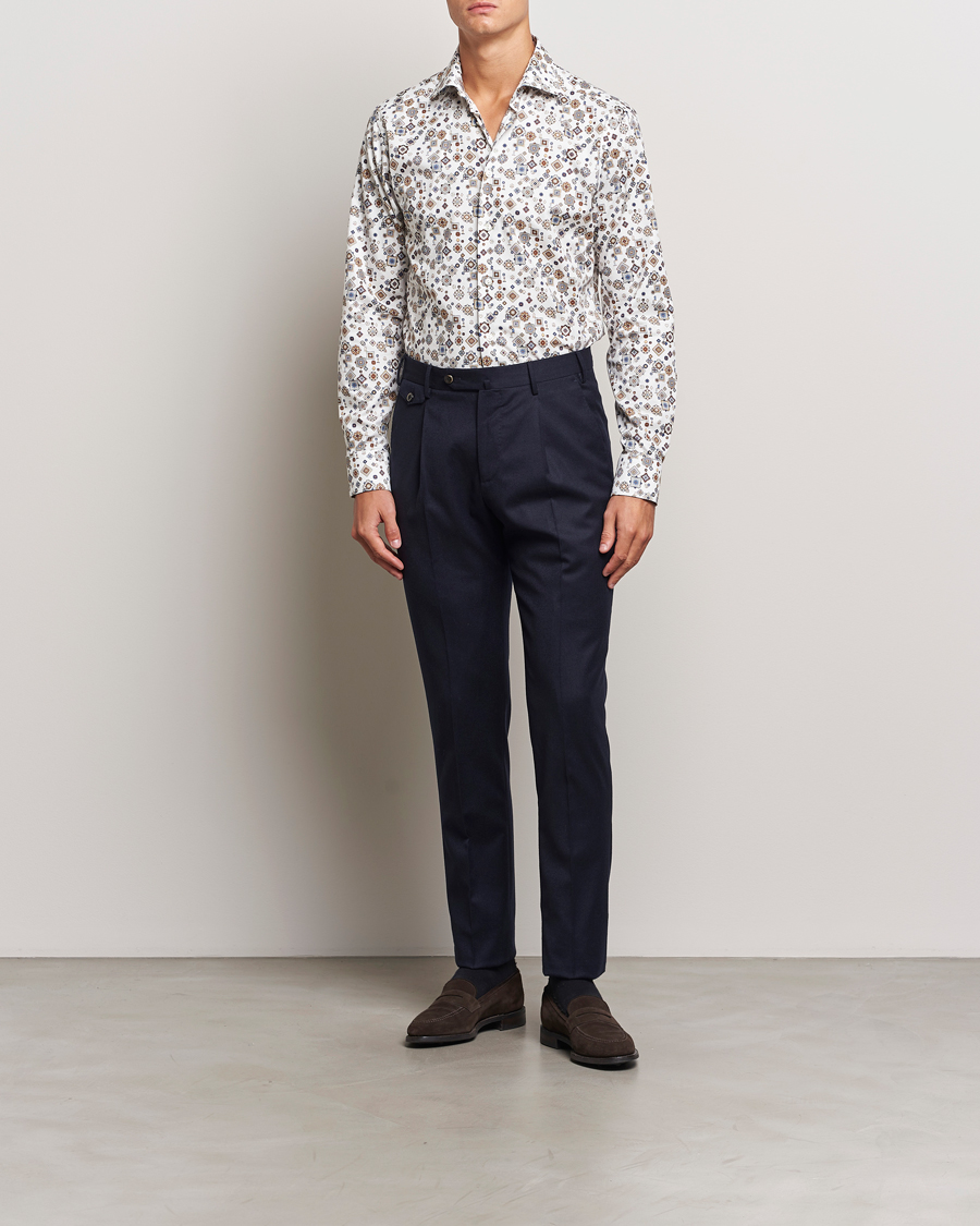 Homme |  | Eton | Slim Fit Signature Twill Printed Shirt Multi