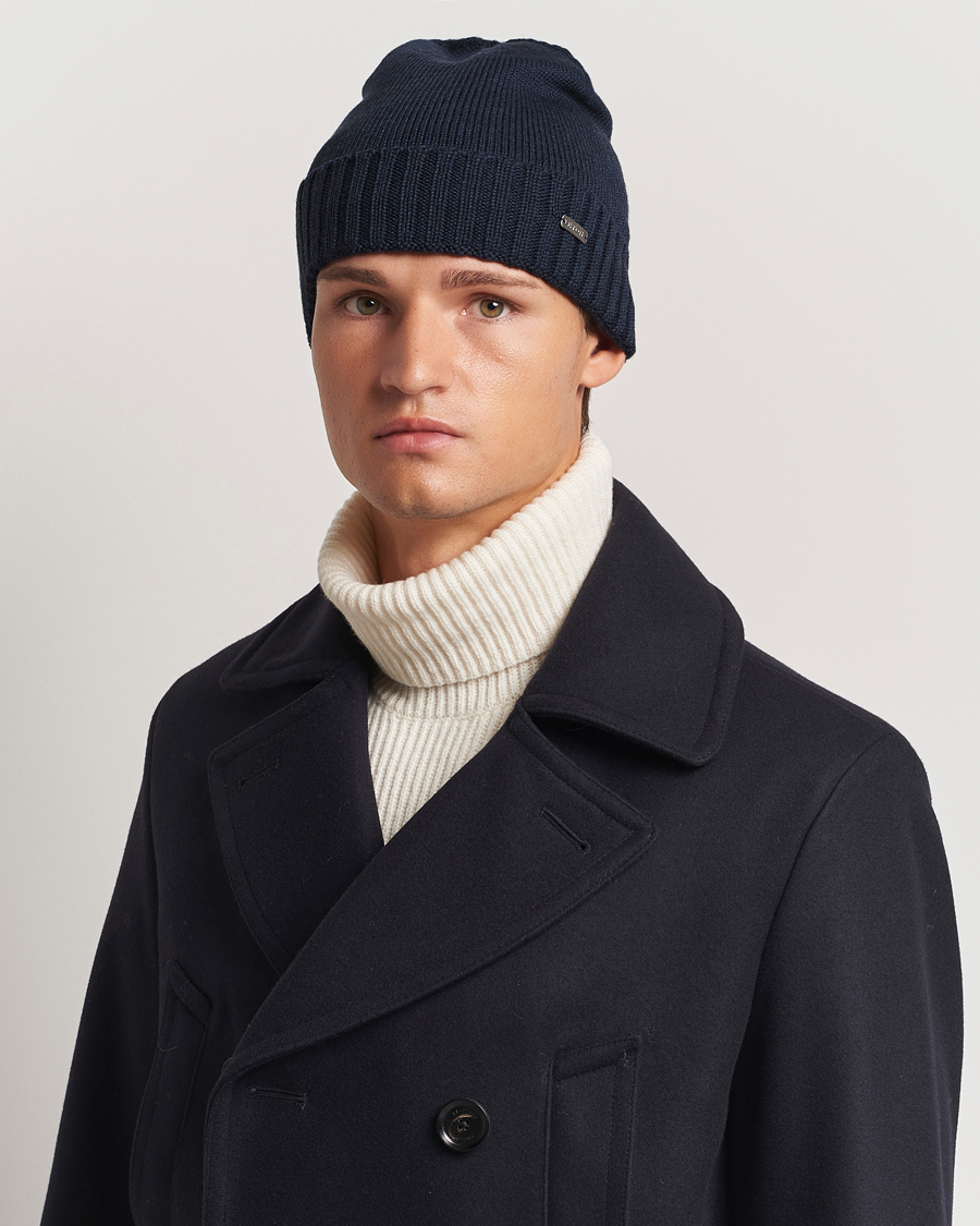 Homme |  | Eton | Wool Beanie Navy Blue