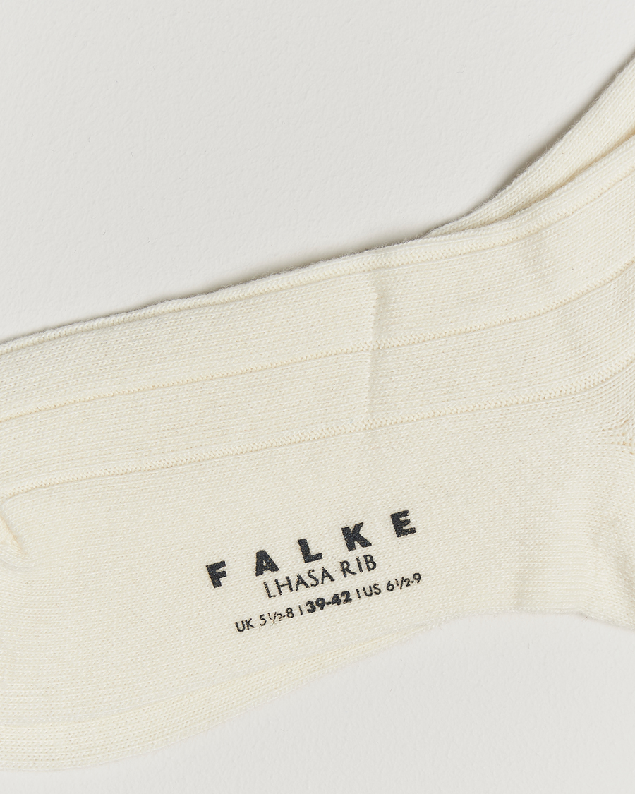 Homme |  | Falke | Lhasa Cashmere Socks Off White