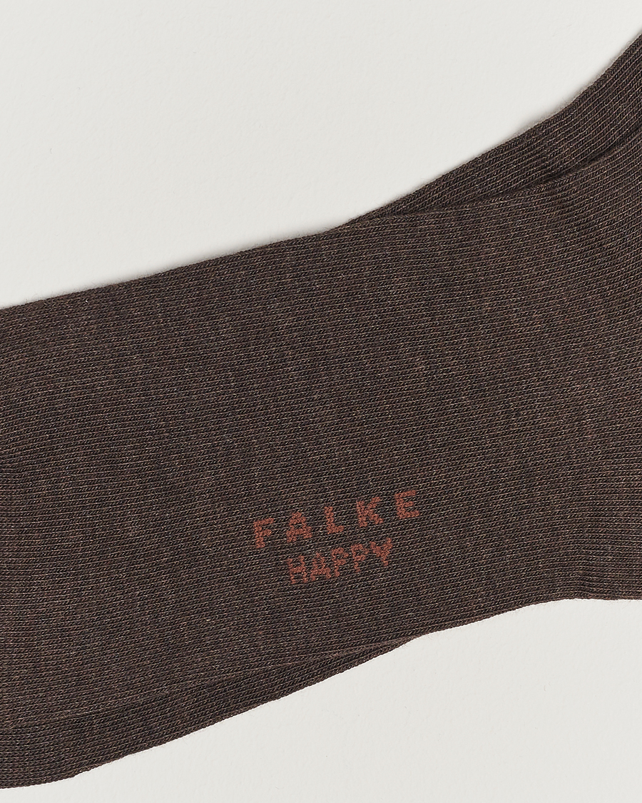 Homme |  | Falke | Happy 2-Pack Cotton Socks Dark Brown