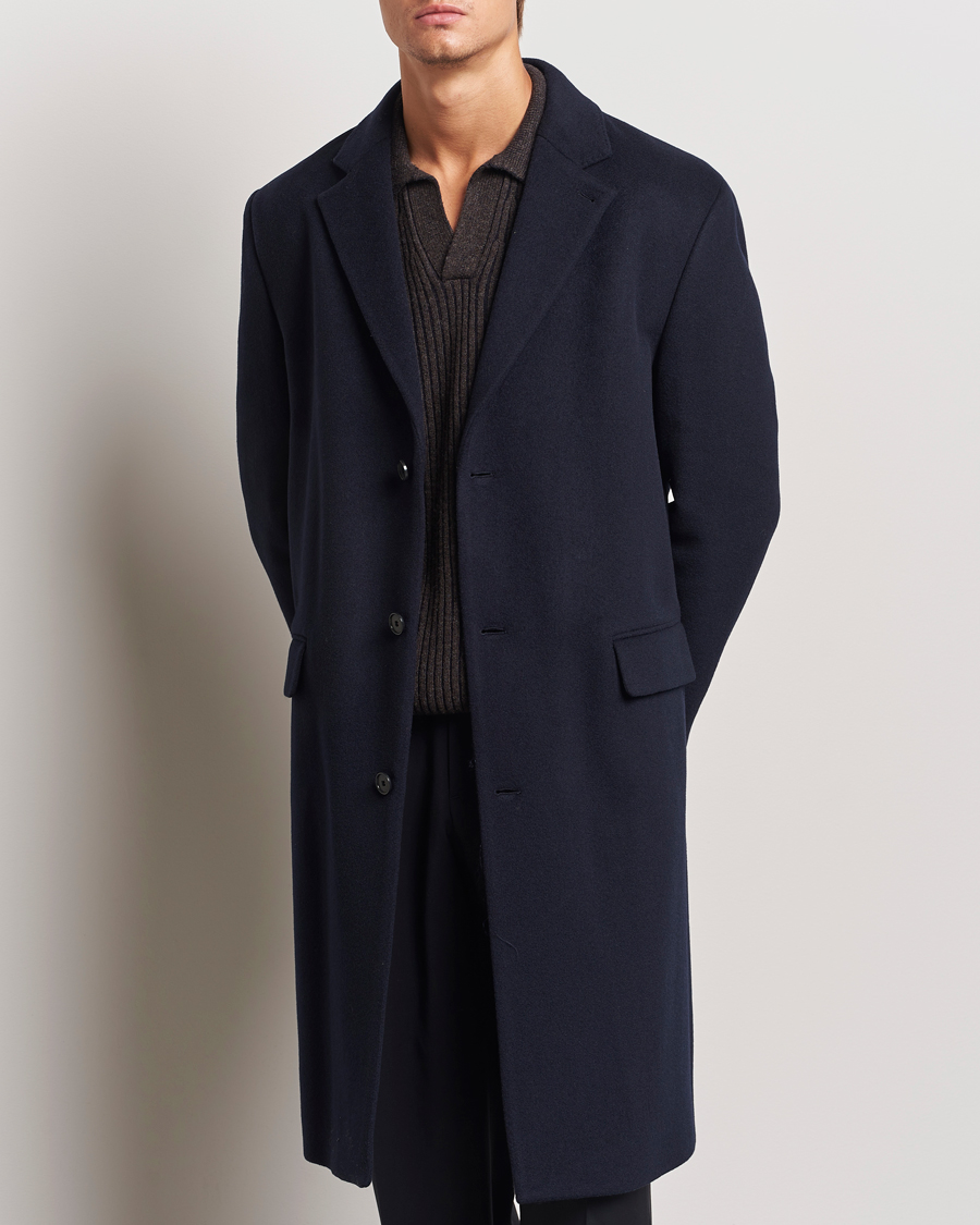 Homme |  | Filippa K | Relaxed Wool Crombie Coat Navy