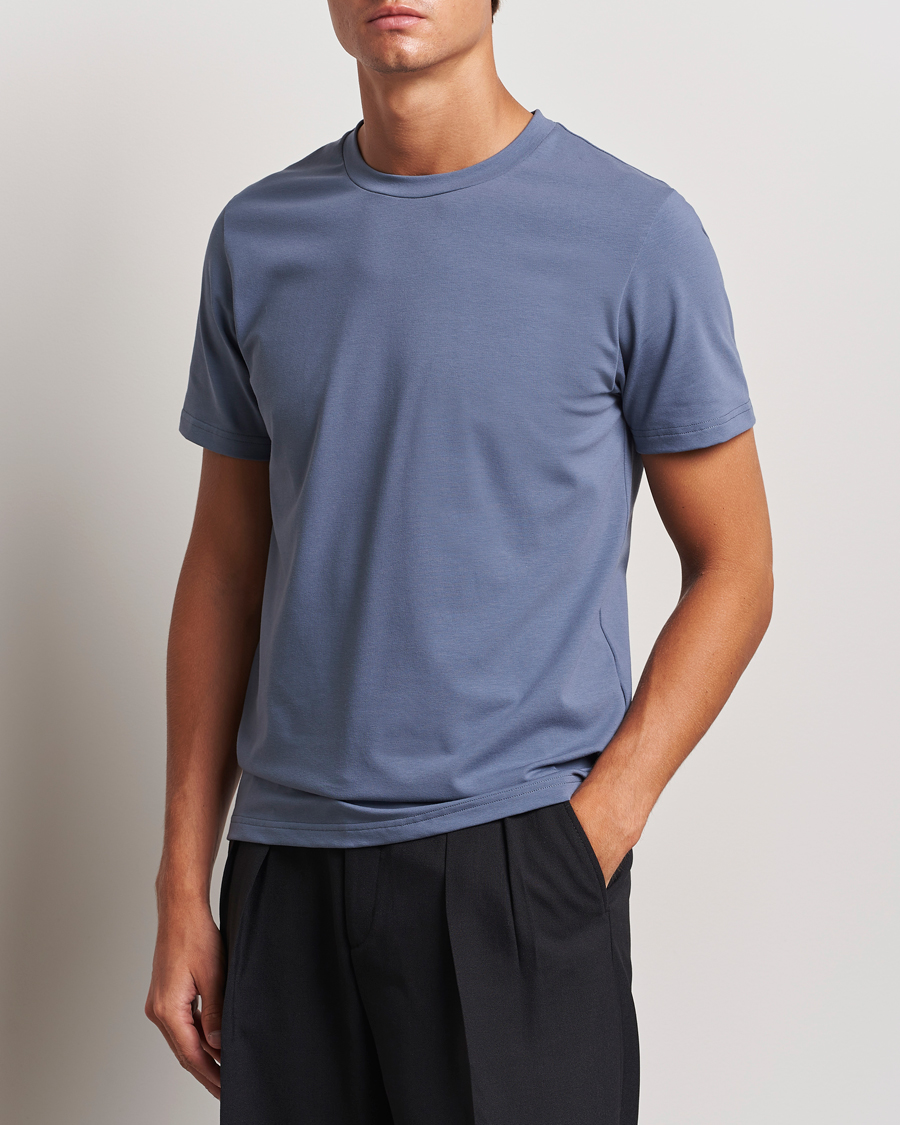 Homme |  | Filippa K | Soft Lycra T-Shirt Grey Blue