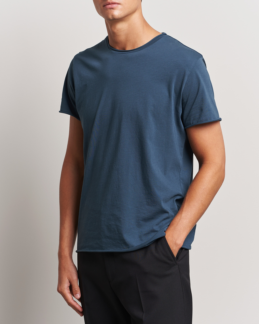 Homme |  | Filippa K | Roll Neck Crew Neck T-Shirt Dawn Blue