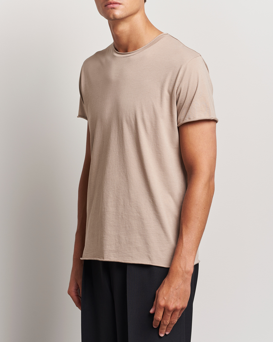 Homme |  | Filippa K | Roll Neck Crew Neck T-Shirt Faded Khaki