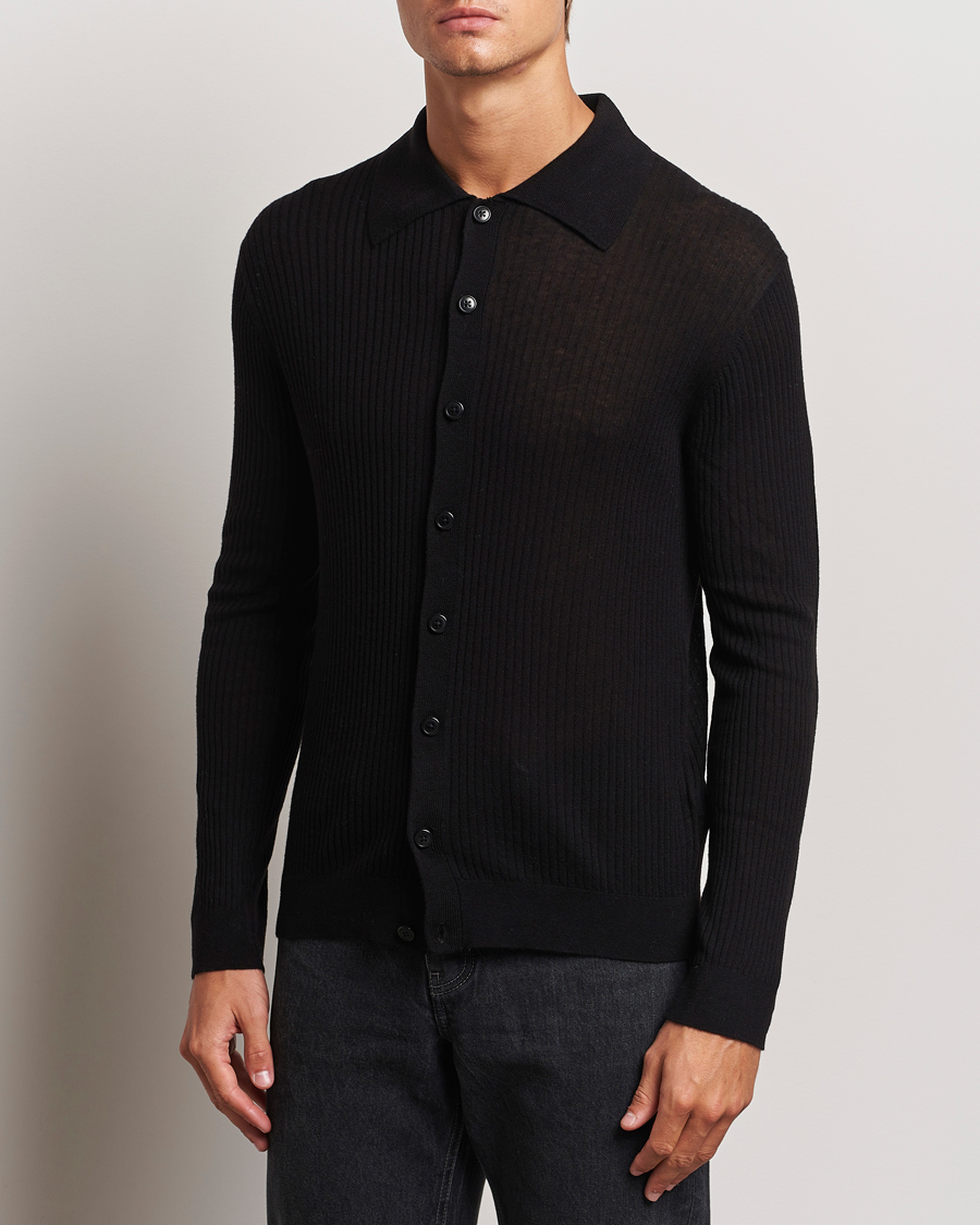 Homme |  | Filippa K | Light Knitted Cardigan Black