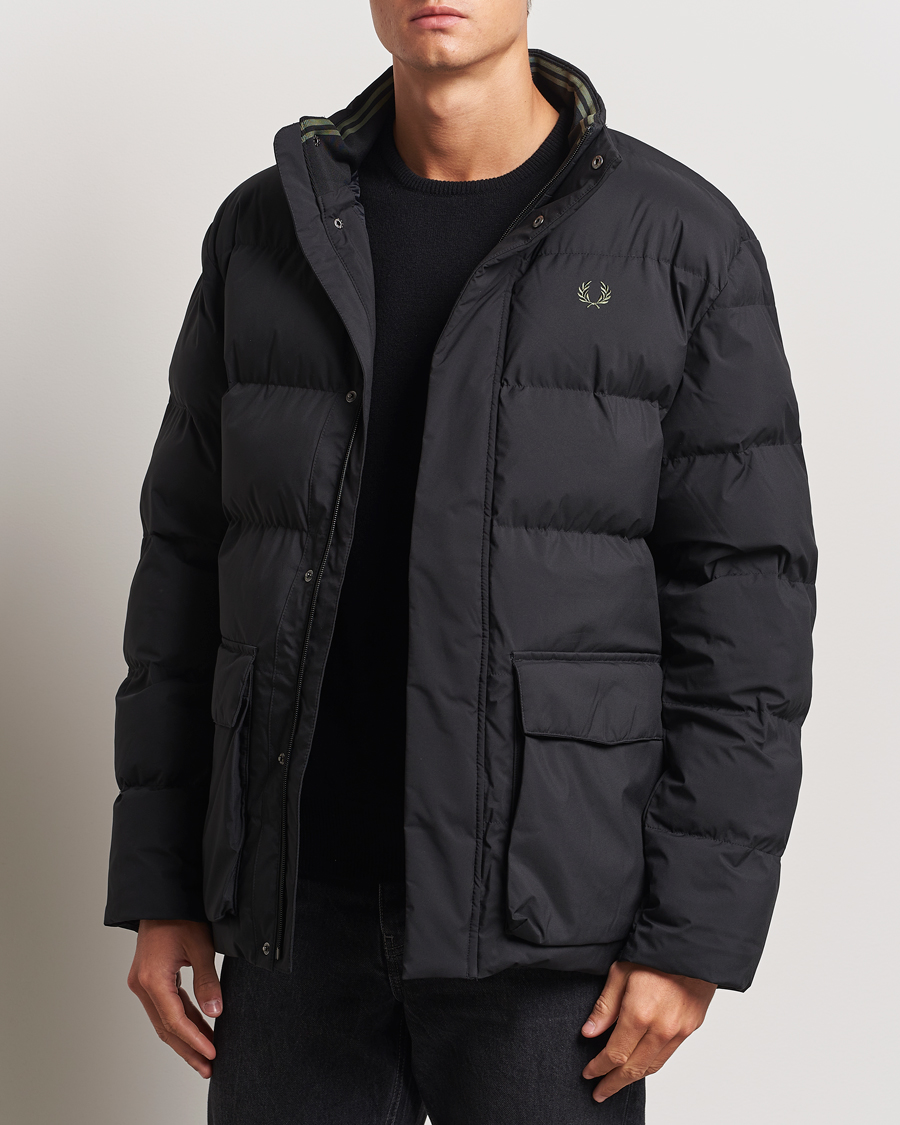 Homme |  | Fred Perry | Padded Pocket Down Jacket Black