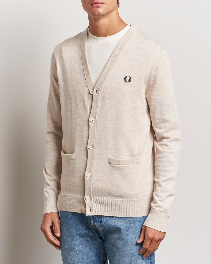 Homme |  | Fred Perry | Knitted Cardigan Porriged Marl