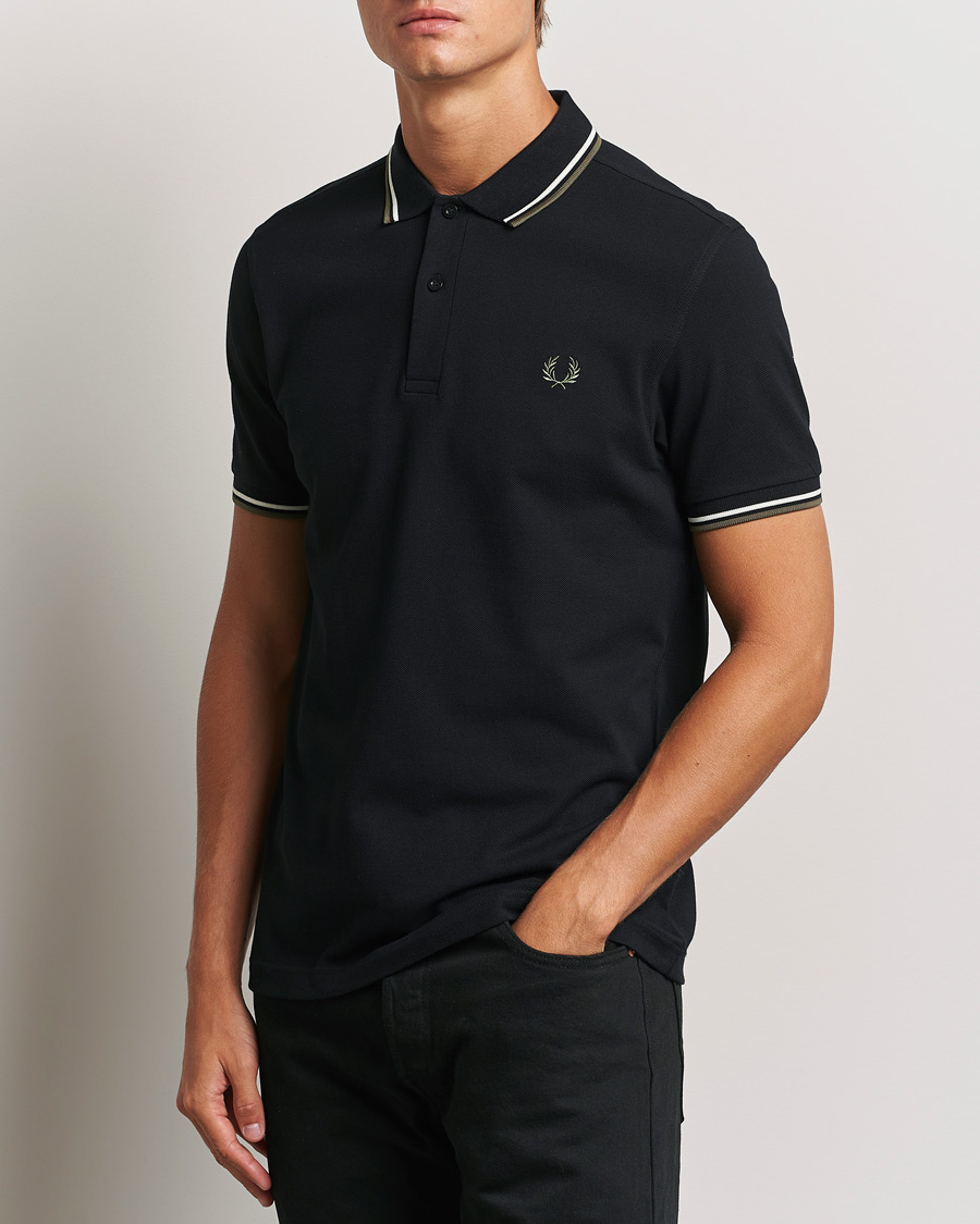 Homme |  | Fred Perry | Twin Tipped Shirt Black