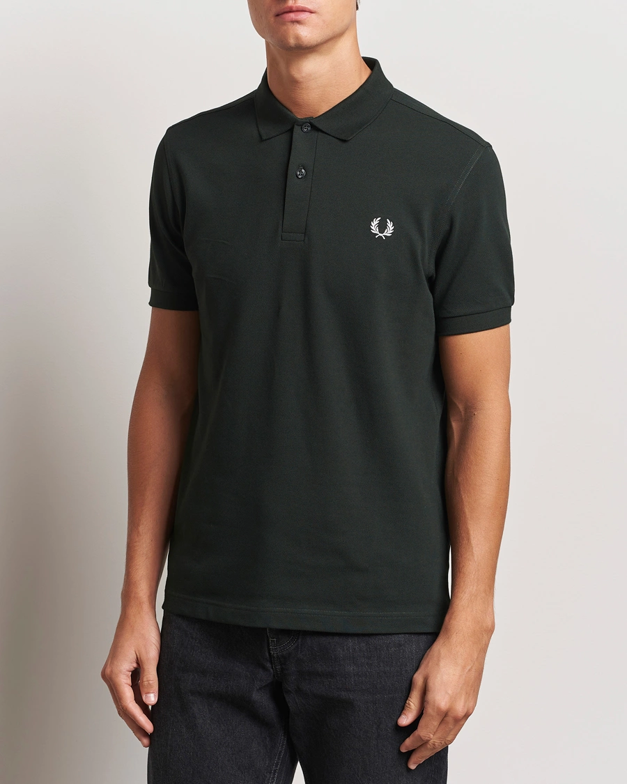 Homme |  | Fred Perry | Plain Polo Shirt Night Green