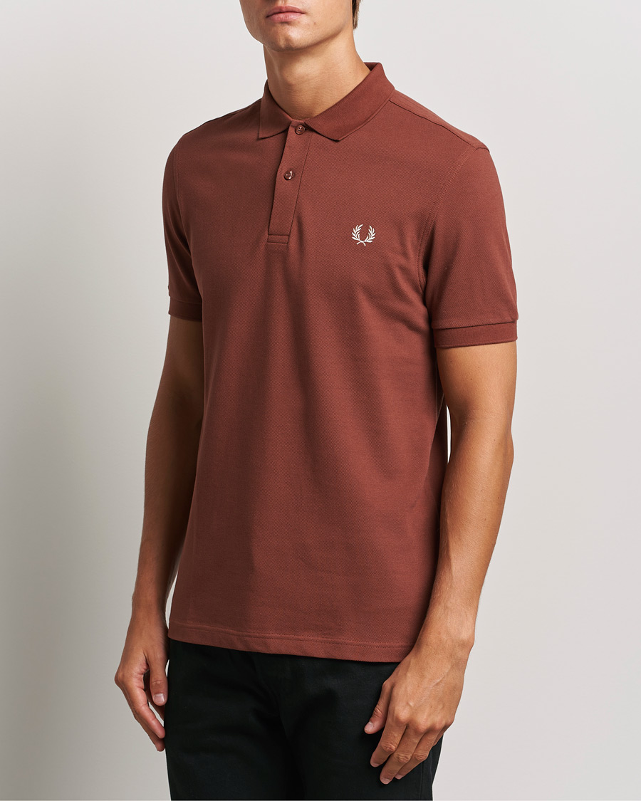 Homme |  | Fred Perry | Plain Polo Shirt Whiskey Brown