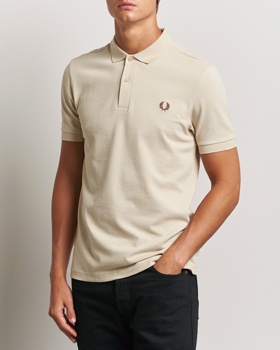 Homme | Polos | Fred Perry | Plain Polo Shirt Oatmeal