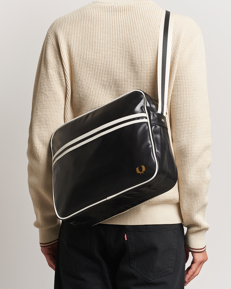 Homme |  | Fred Perry | Classic Shoulder Bag Black/Ecru