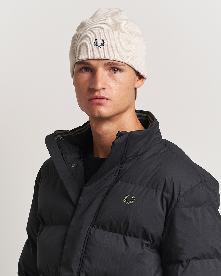 Homme |  | Fred Perry | Merino Wool Beanie Porriged Marl