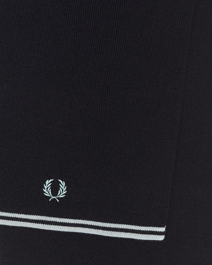 Homme |  | Fred Perry | Twin Tipped Merino Wool Scarf Navy