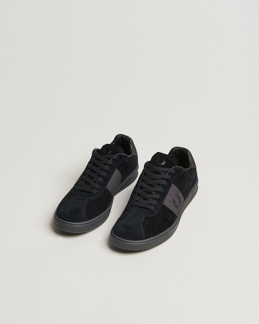 Homme |  | Fred Perry | B4 Suede Sneaker Black