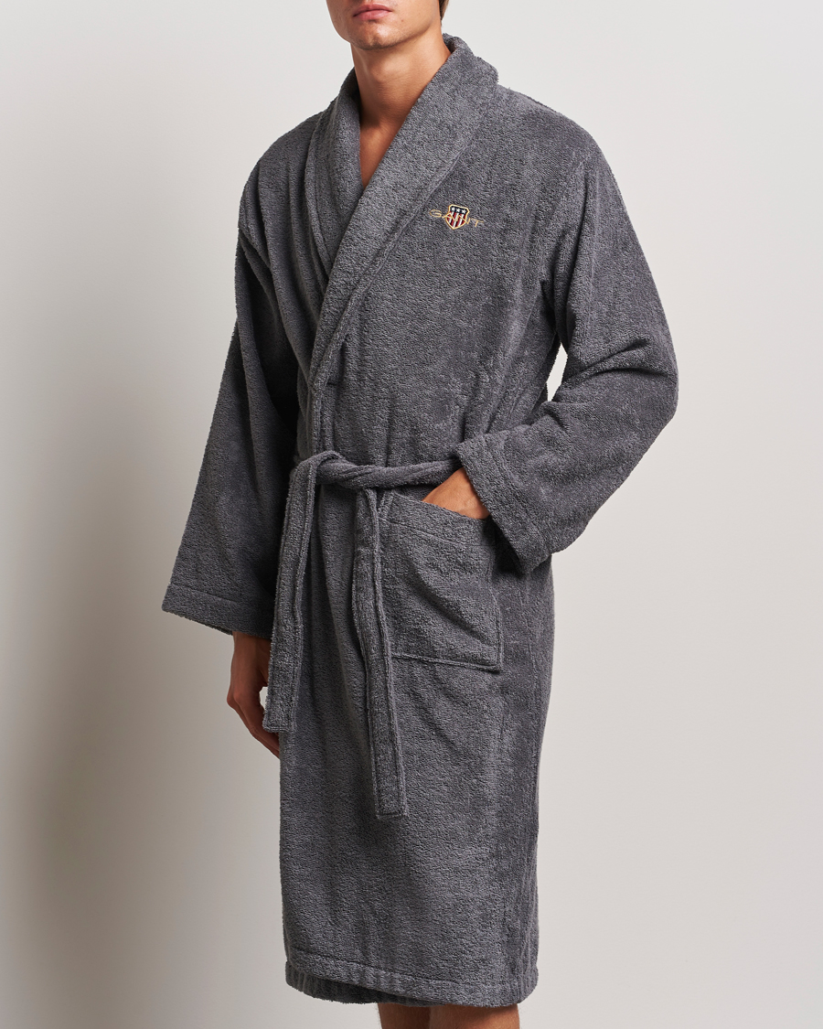 Homme |  | GANT | Archive Shield Terry Robe Anchor Grey