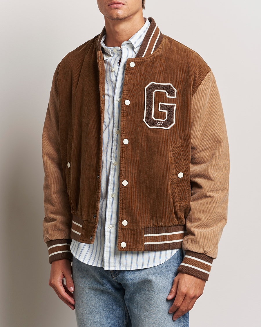 Homme |  | GANT | Cord Varsity Jacket Cacao Brown