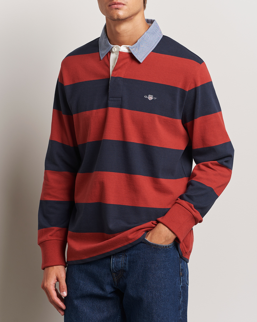 Homme |  | GANT | Original Barstriped Heavy Rugger Iron Red