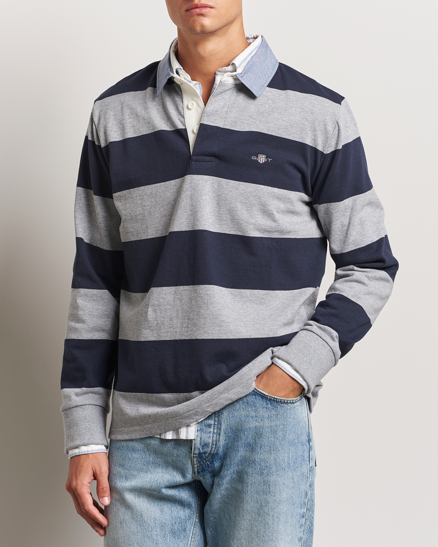 Homme |  | GANT | Original Barstriped Heavy Rugger Grey Melange