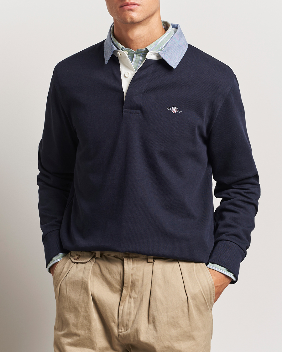 Homme |  | GANT | Original Solid Heavy Rugger Evening Blue