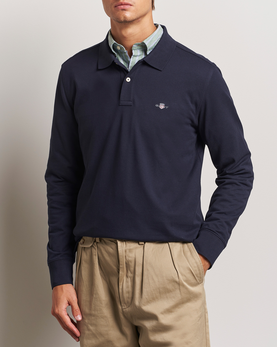 Homme | Business & Beyond - Casual | GANT | Regular Shield Pique Polo Evening Blue