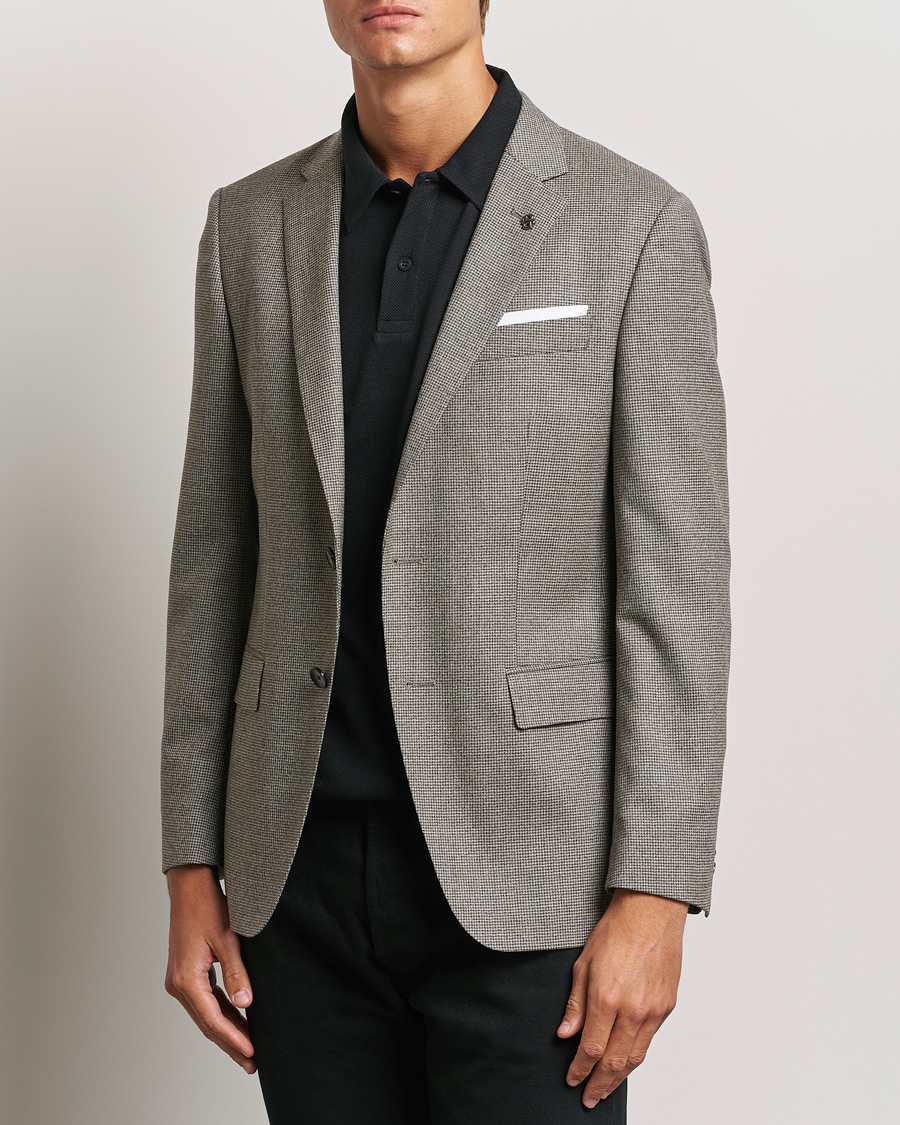 Homme | Blazers | BOSS BLACK | Hutson Wool Dogtooth Blazer Open White