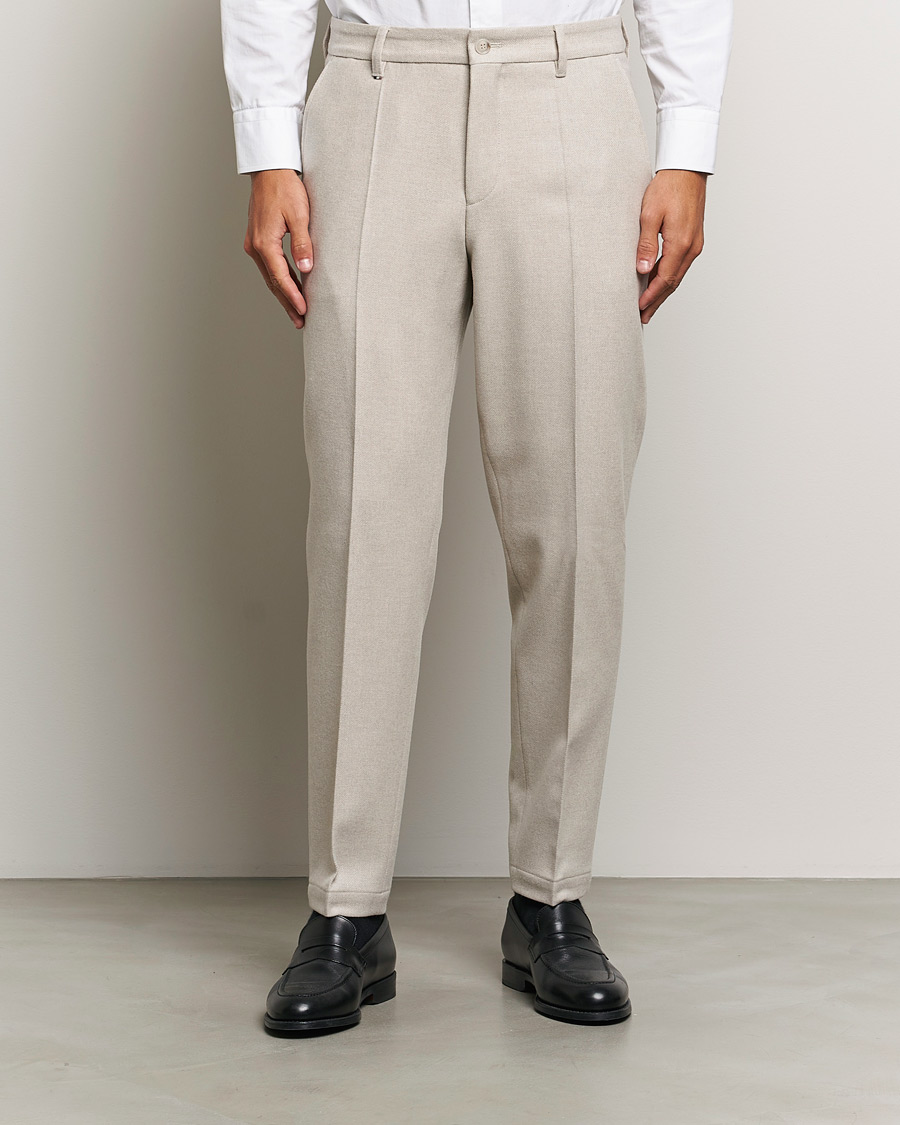 Homme |  | BOSS BLACK | Perin Wool Trousers Open White