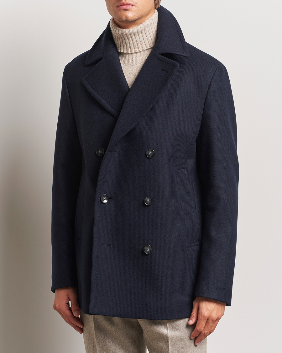 Homme |  | BOSS BLACK | Clay Wool Peacoat Dark Blue