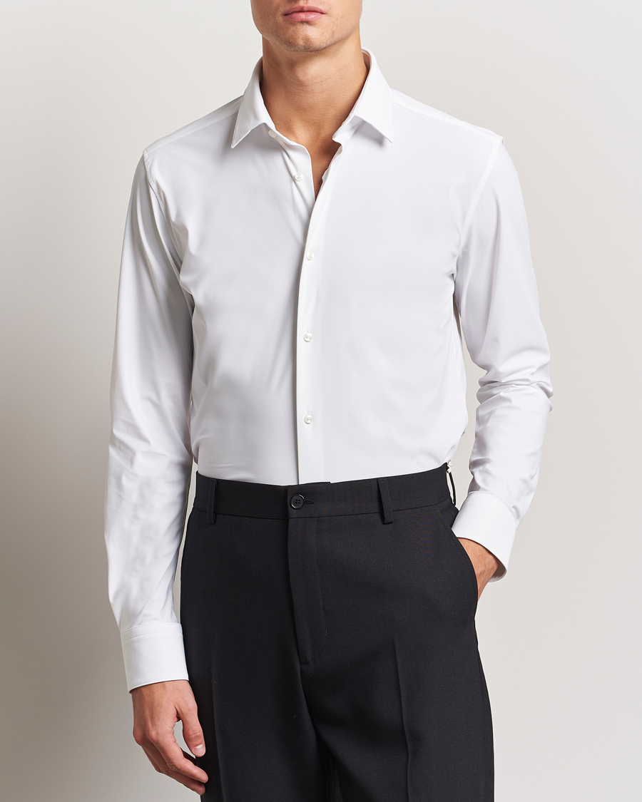 Homme | Chemises | BOSS BLACK | Hank 4-Way Stretch Shirt White